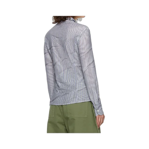 Double-Layered Mesh Print Shirt