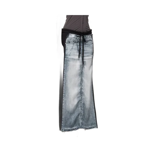 Front Jean Effect Jersey Skirt