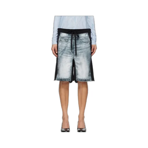 Denim-Effect Jersey Shorts