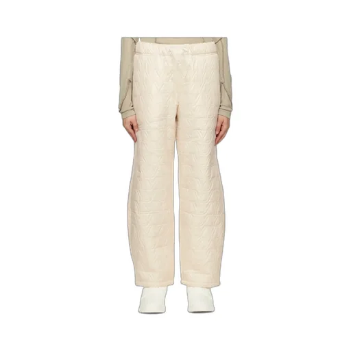 Quilted Polyester Satin Track Pants