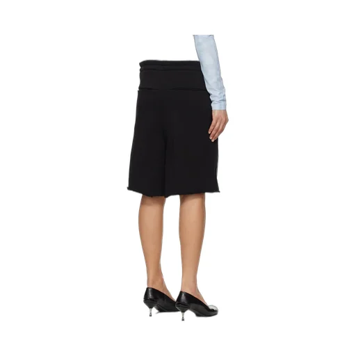 Denim-Effect Jersey Shorts