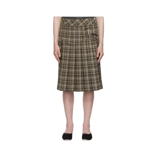 Check Cargo Pocket Kilt Skirt