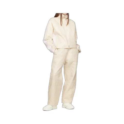 Quilted Polyester Satin Track Pants