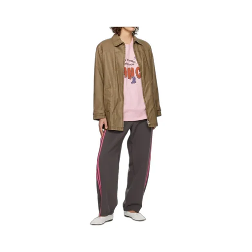 Printed Synthetic Leather Jacket
