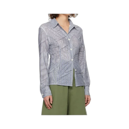 Double-Layered Mesh Print Shirt