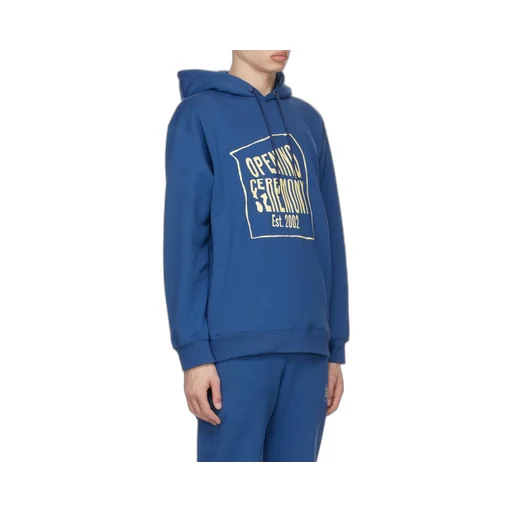 Warped Logo Printed Hoodie