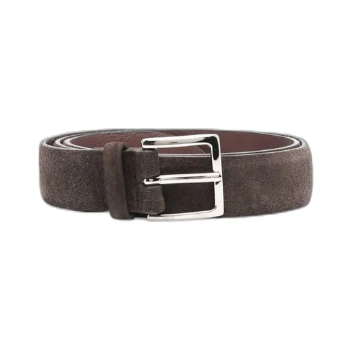 Buckle-Fastening Suede Belt