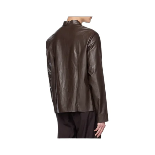 Slit Faux Leather Jacket