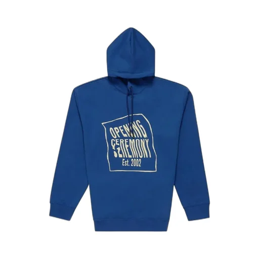 Warped Logo Printed Hoodie