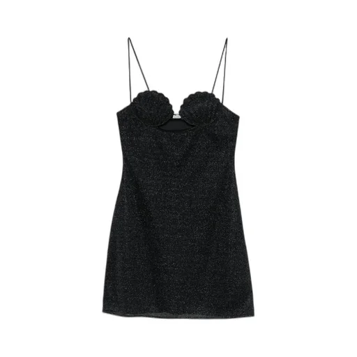 Shell-Detail Glitter-Embellished Dress