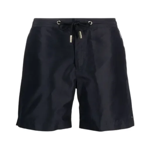 Elasticated Drawstring-Waistband Swim Shorts