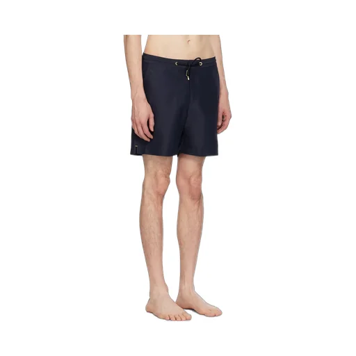 Elasticated Drawstring-Waistband Swim Shorts