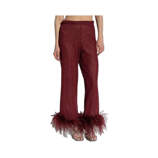 Plumage Feather-Trim Trousers