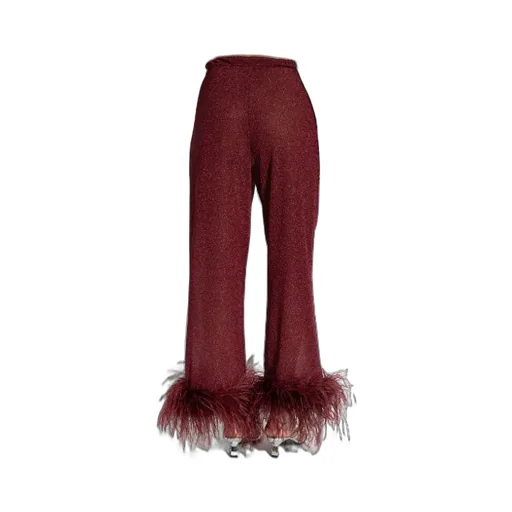 Plumage Feather-Trim Trousers