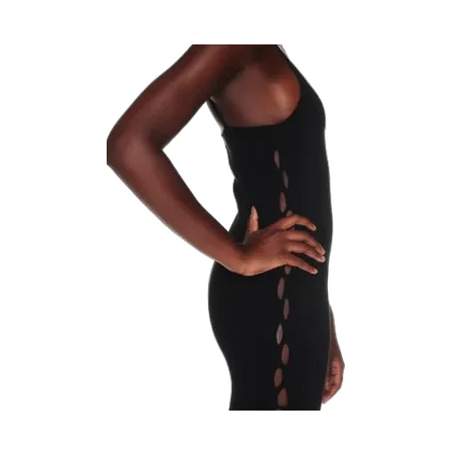 Lace-Up V-Neck Sleeveless Mini Dress