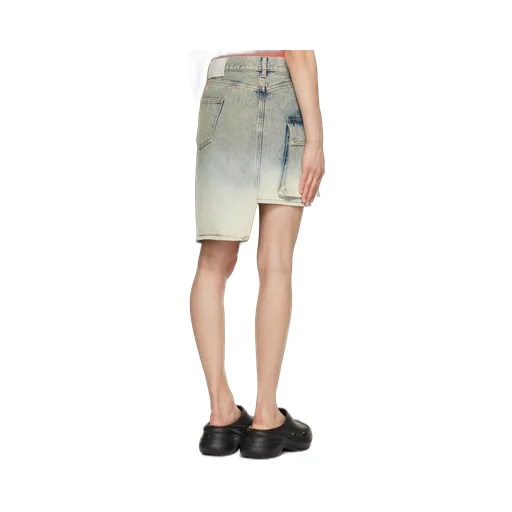 Asymmetric Denim Skirt