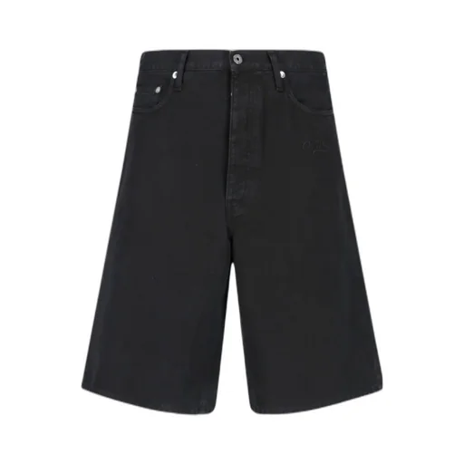 Logo Embroidered Button Detailed Shorts