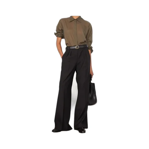 High-Waisted Wide-Leg Casual Pants