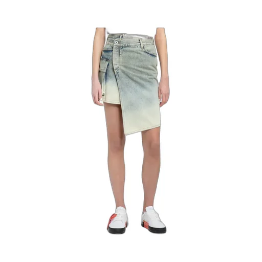 Asymmetric Denim Skirt