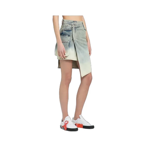 Asymmetric Denim Skirt