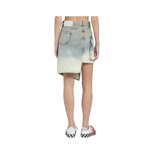 Asymmetric Denim Skirt