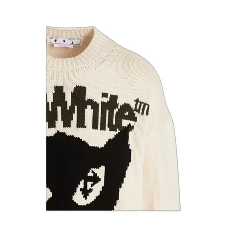 Intarsia-Knit Crewneck Long-Sleeved Jumper