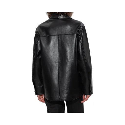 Patch-Pocket Leather Jacket
