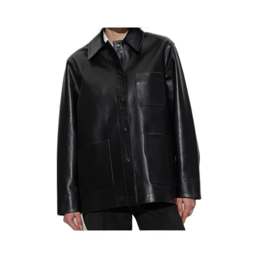 Patch-Pocket Leather Jacket