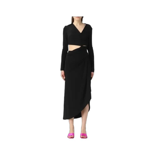 Ruched Long-Sleeved Dress