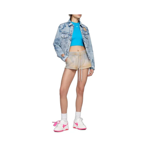 Cut-Out Long-Sleeved Denim Jacket