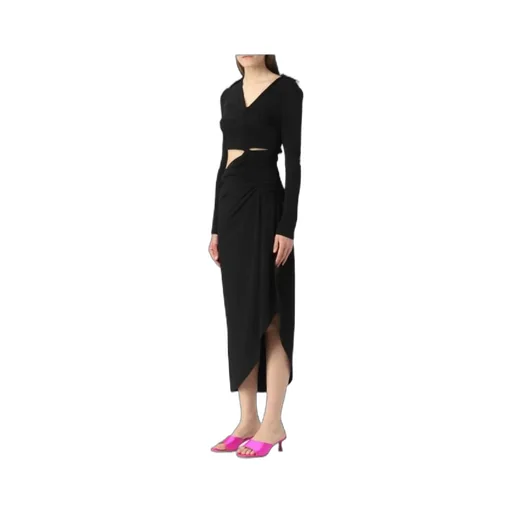 Ruched Long-Sleeved Dress