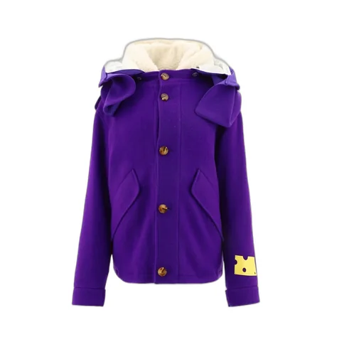Buttoned Long-Sleeved Reversible Jacket
