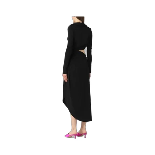 Ruched Long-Sleeved Dress
