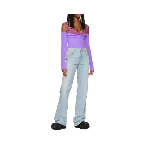 Bleach Baby Low-Rise Flared Jeans