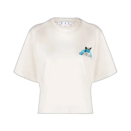 Butterfly Embellished Logo Crop Tee