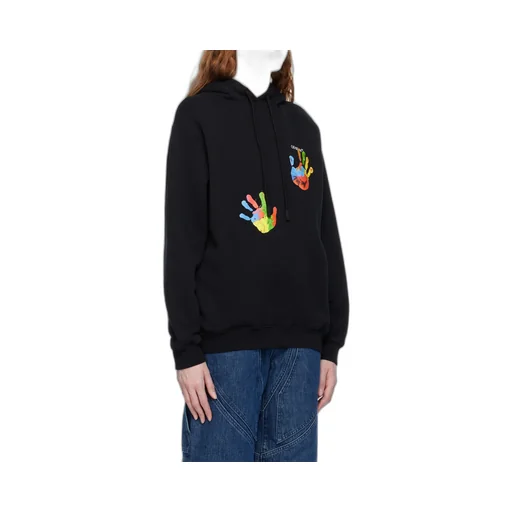Graphic-Print Logo-Embroidered Hoodie