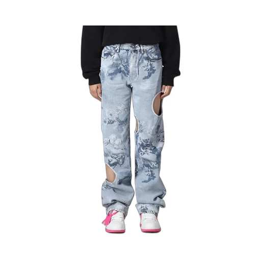 Cut-Out Detail Denim Jeans