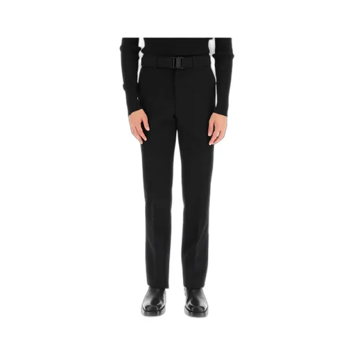 Belted Straight Leg Trousers
