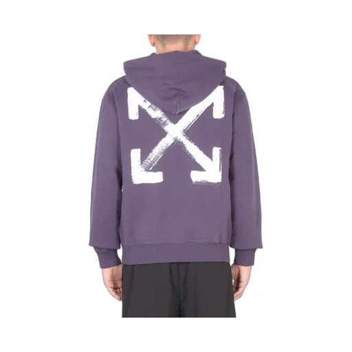 Arrows-Motif Drawstring Hoodie
