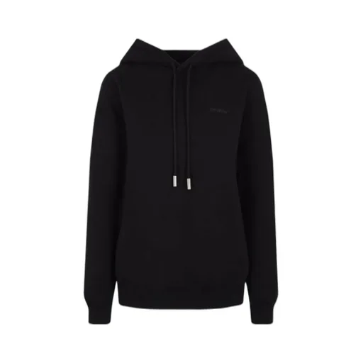 Diag-Print Cotton Hoodie