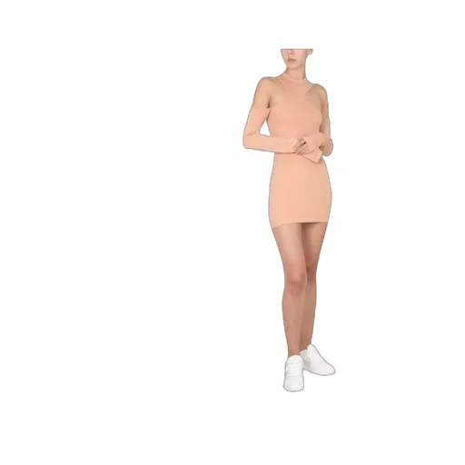 Logo Detailed Asymmetric Mini Dress