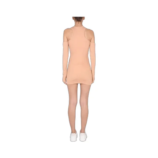 Logo Detailed Asymmetric Mini Dress