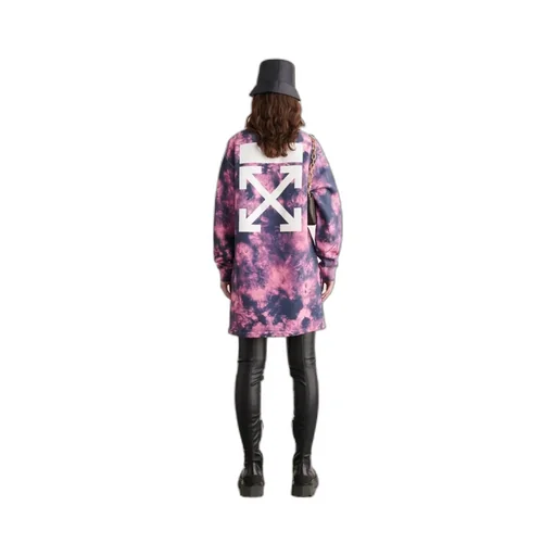Arrows Tie-Dye Long-Sleeved Sweatshirt Dress