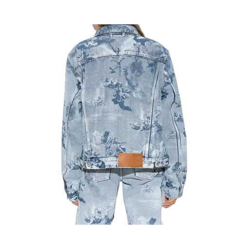 Cut-Out Long-Sleeved Denim Jacket