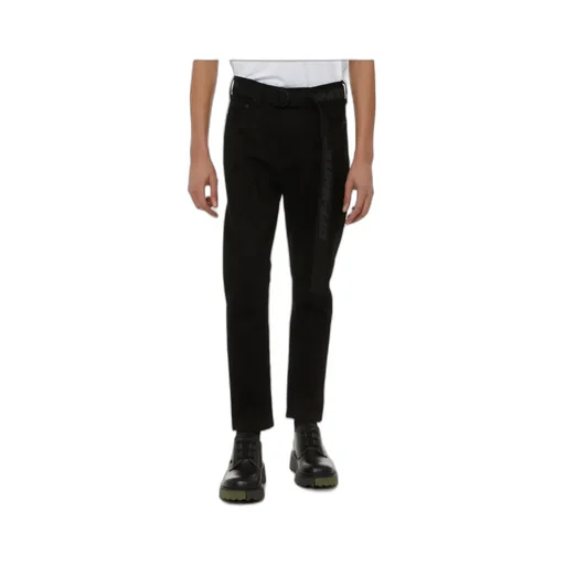 Belted Straight-Leg Trousers