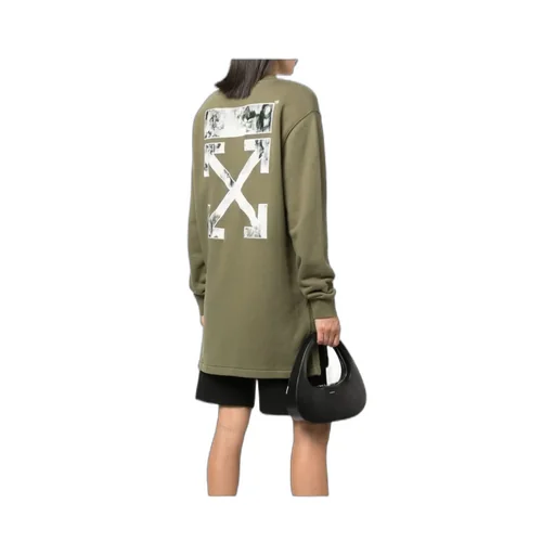 Floral Arrows Crew-Neck Sweatshirt Dress