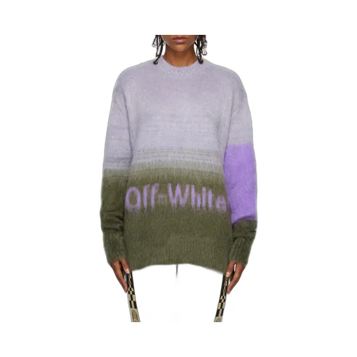 Colour-Block Logo-Print Jumper
