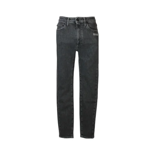 Logo Printed High Waist Skinny Jeans
