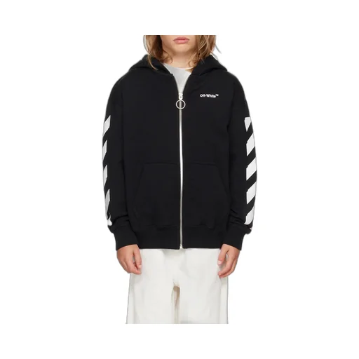 Arrow Printed Zipped Hoodie