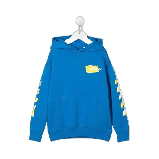 Diag-Stripe Cotton Hoodie